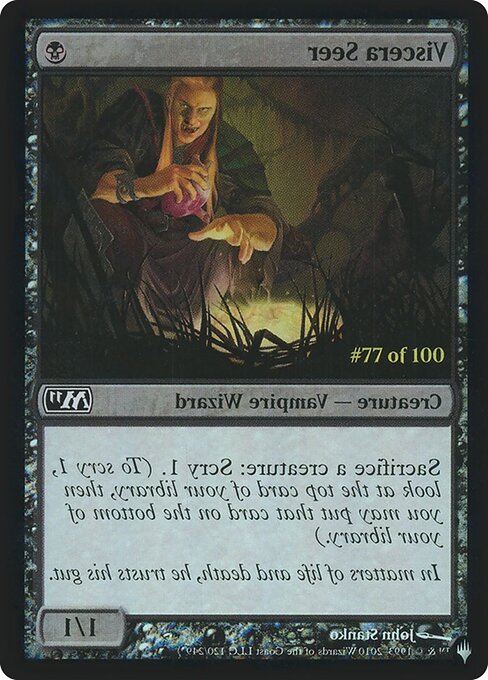 Sacrifice a creature: Scry 1. (Look at the top card of your library. You may put that card on the bottom.)