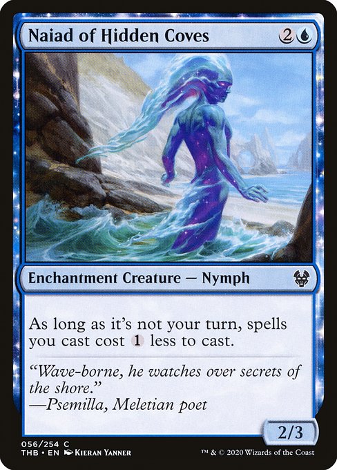 As long as it's not your turn, spells you cast cost {1} less to cast.