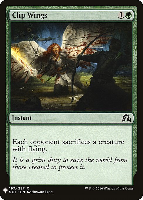 Each opponent sacrifices a creature with flying.