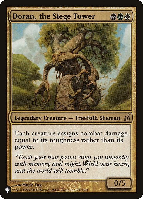 Each creature assigns combat damage equal to its toughness rather than its power.