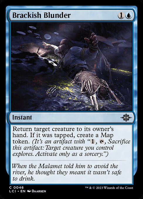 Return target creature to its owner's hand. If it was tapped, create a Map token. (It's an artifact with "{1}, {T}, Sacrifice this artifact: Target creature you control explores. Activate only as a sorcery.")