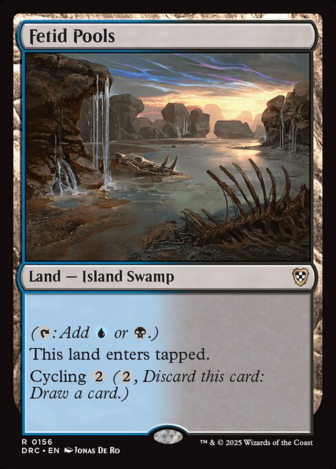 ({T}: Add {U} or {B}.)
this land enters tapped.
Cycling {2} ({2}, Discard this card: Draw a card.)