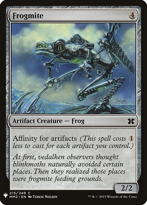 Affinity for artifacts (This spell costs {1} less to cast for each artifact you control.)