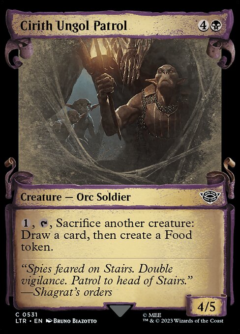 {1}, {T}, Sacrifice another creature: Draw a card, then create a Food token. (It's an artifact with "{2}, {T}, Sacrifice this artifact: You gain 3 life.")