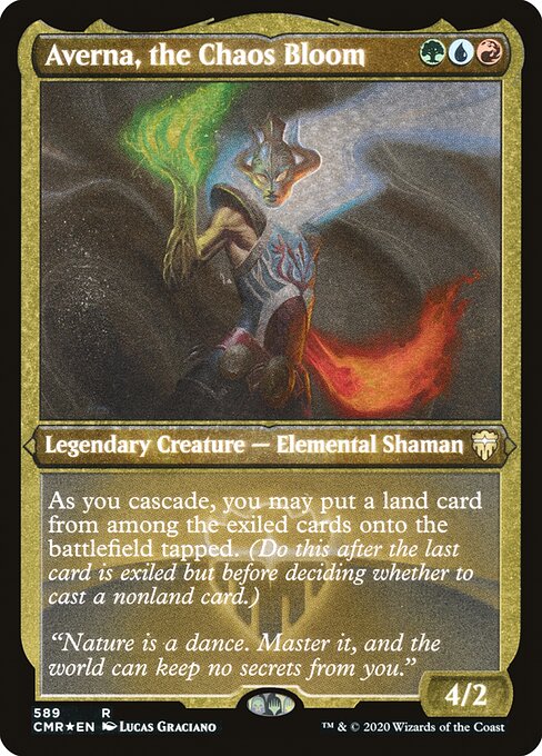 As you cascade, you may put a land card from among the exiled cards onto the battlefield tapped. (Do this after the last card is exiled but before deciding whether to cast a nonland card.)