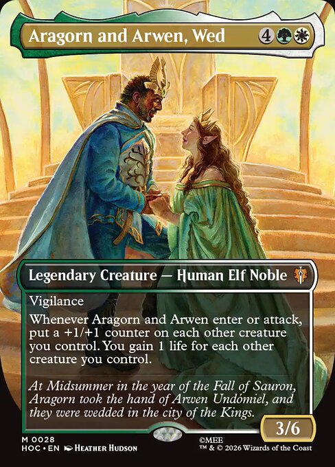 Aragorn and Arwen, Wed (Foil)