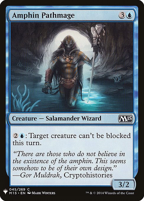 {2}{U}: Target creature can't be blocked this turn.