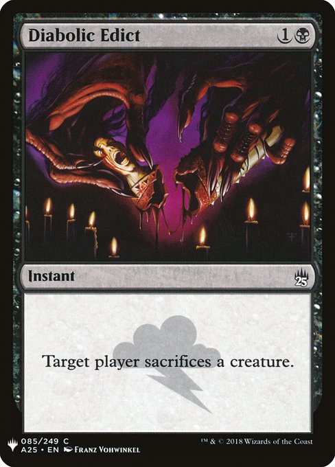 Target player sacrifices a creature.