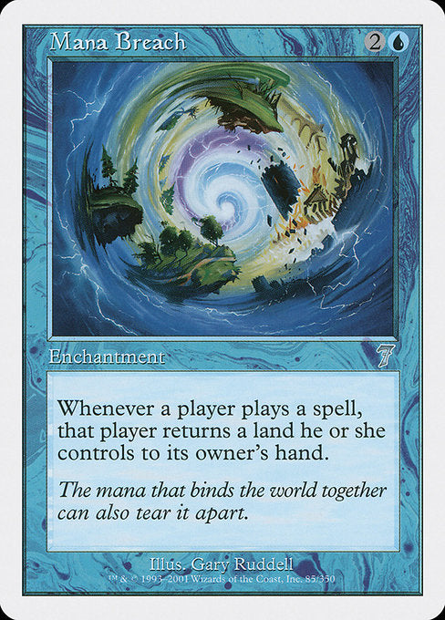 Whenever a player casts a spell, that player returns a land they control to its owner's hand.