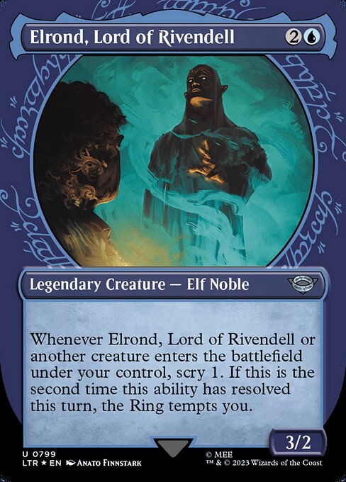 Whenever Elrond, Lord of Rivendell or another creature enters the battlefield under your control, scry 1. If this is the second time this ability has resolved this turn, the Ring tempts you.