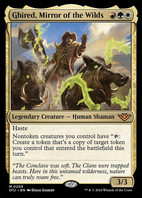 Haste
Nontoken creatures you control have "{T}: Create a token that's a copy of target token you control that entered the battlefield this turn."