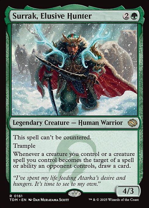 This spell can't be countered.
Trample
Whenever a creature you control or a creature spell you control becomes the target of a spell or ability an opponent controls, draw a card.