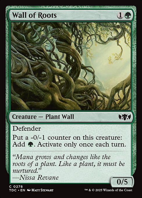 Defender
Put a -0/-1 counter on this creature: Add {G}. Activate only once each turn.