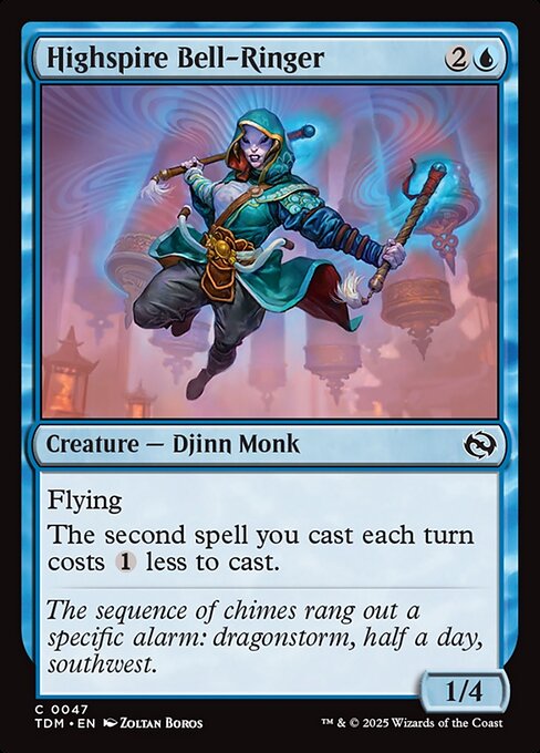Flying
The second spell you cast each turn costs {1} less to cast.