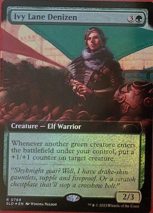 Whenever another green creature enters the battlefield under your control, put a +1/+1 counter on target creature.