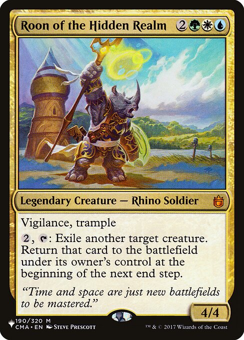 Vigilance, trample
{2}, {T}: Exile another target creature. Return that card to the battlefield under its owner's control at the beginning of the next end step.