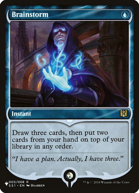 Draw three cards, then put two cards from your hand on top of your library in any order.