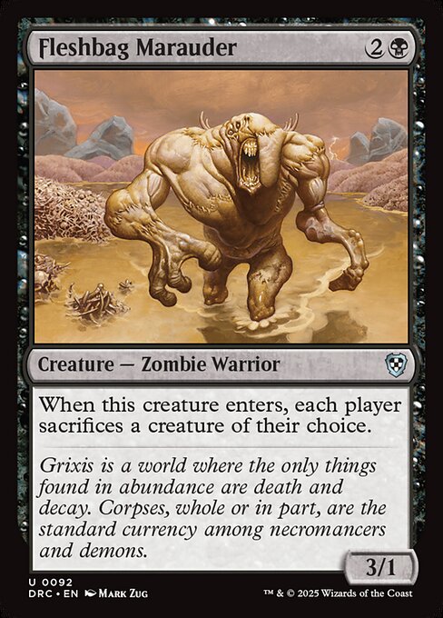When this creature enters, each player sacrifices a creature of their choice.