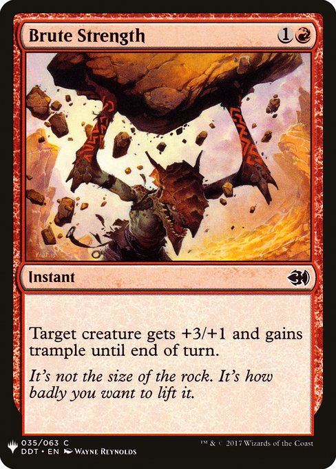 Target creature gets +3/+1 and gains trample until end of turn.