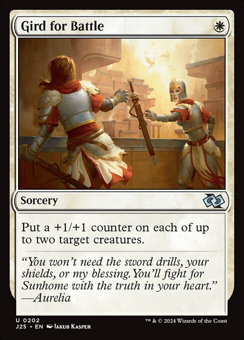 Put a +1/+1 counter on each of up to two target creatures.