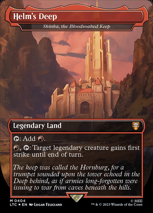 {T}: Add {R}.
{R}, {T}: Target legendary creature gains first strike until end of turn.