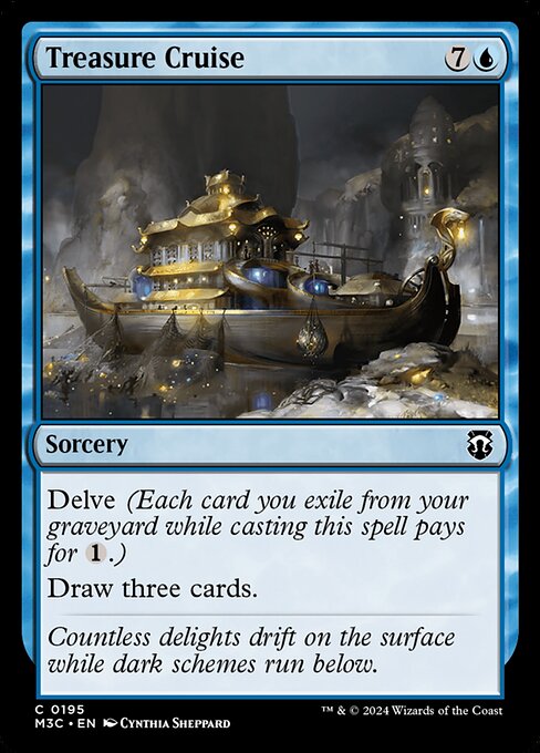 Delve (Each card you exile from your graveyard while casting this spell pays for {1}.)
Draw three cards.