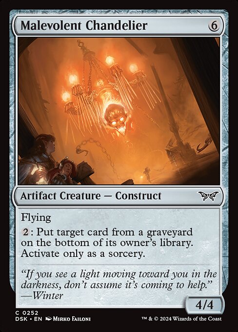 Flying
{2}: Put target card from a graveyard on the bottom of its owner's library. Activate only as a sorcery.