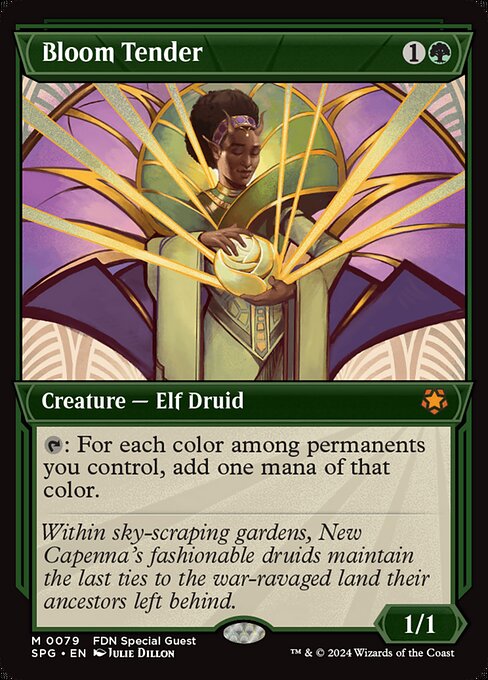 {T}: For each color among permanents you control, add one mana of that color.