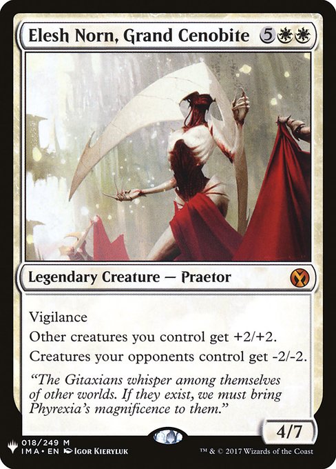 Vigilance
Other creatures you control get +2/+2.
Creatures your opponents control get -2/-2.