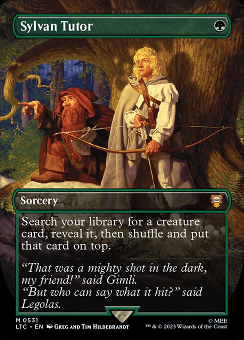 Search your library for a creature card, reveal it, then shuffle and put that card on top.