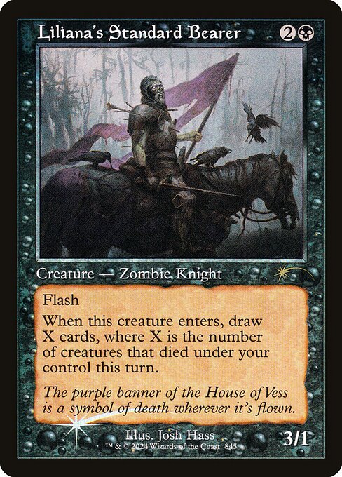 Flash
When this creature enters, draw X cards, where X is the number of creatures that died under your control this turn.