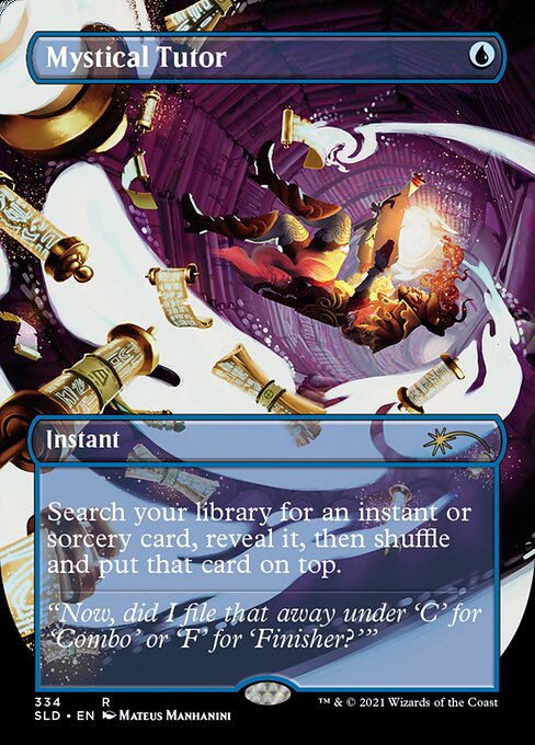 Search your library for an instant or sorcery card, reveal it, then shuffle and put that card on top.