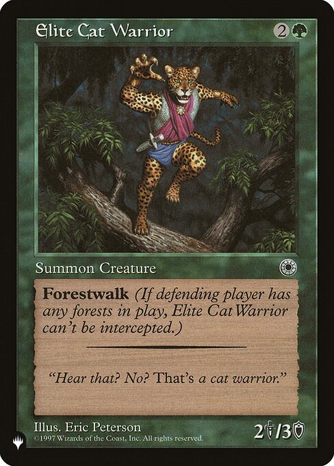 Forestwalk (This creature can't be blocked as long as defending player controls a Forest.)