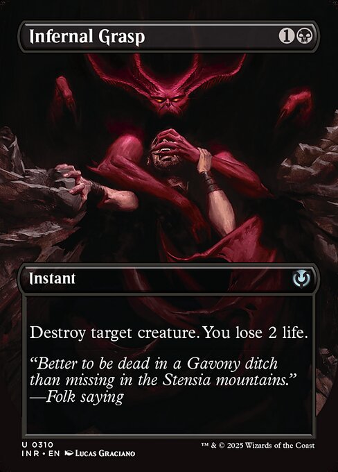 Destroy target creature. You lose 2 life.