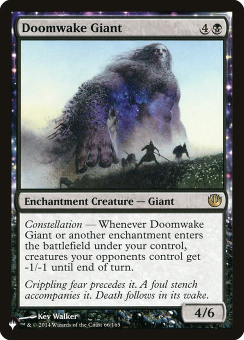 Constellation — Whenever Doomwake Giant or another enchantment you control enters, creatures your opponents control get -1/-1 until end of turn.