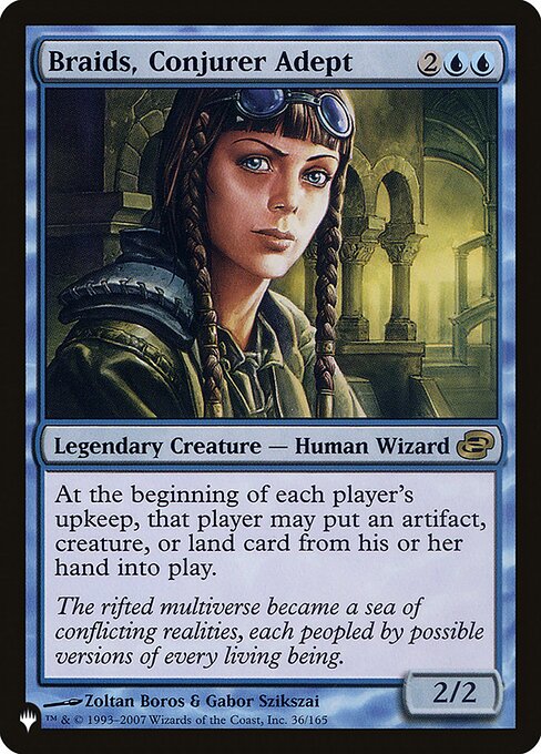 At the beginning of each player's upkeep, that player may put an artifact, creature, or land card from their hand onto the battlefield.