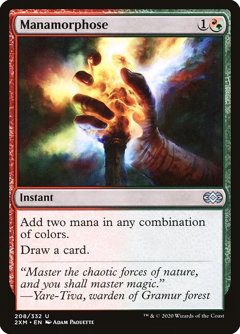 Add two mana in any combination of colors.
Draw a card.