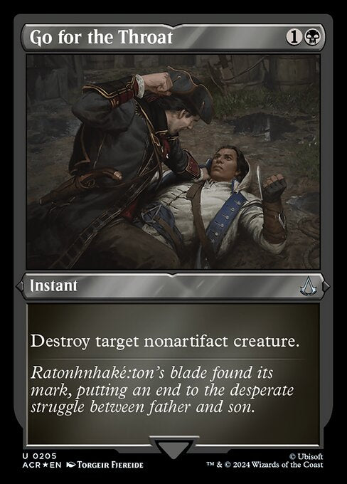Destroy target nonartifact creature.