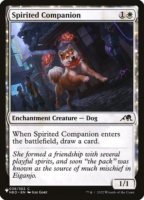 When Spirited Companion enters, draw a card.