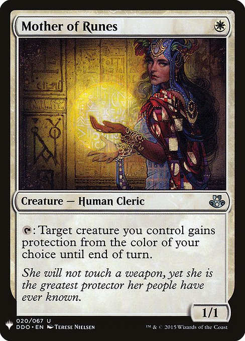 {T}: Target creature you control gains protection from the color of your choice until end of turn.
