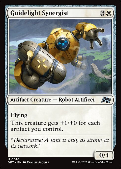 Flying
This creature gets +1/+0 for each artifact you control.