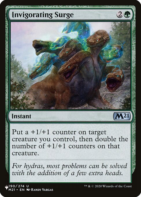 Put a +1/+1 counter on target creature you control, then double the number of +1/+1 counters on that creature.