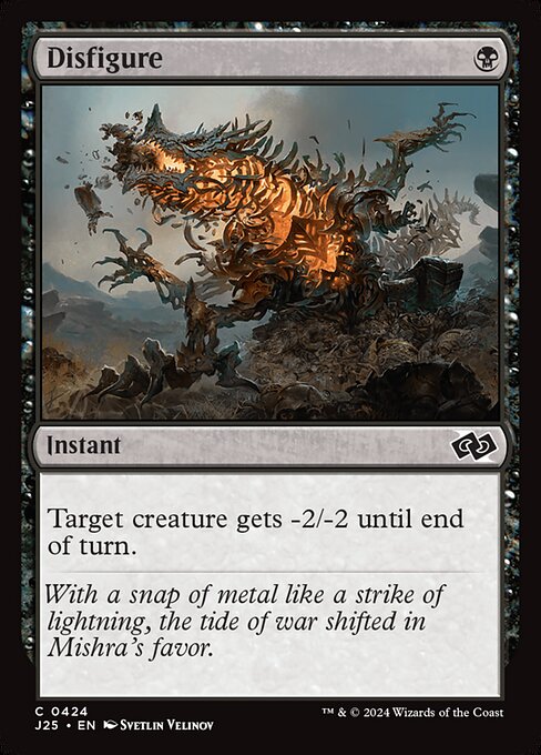 Target creature gets -2/-2 until end of turn.