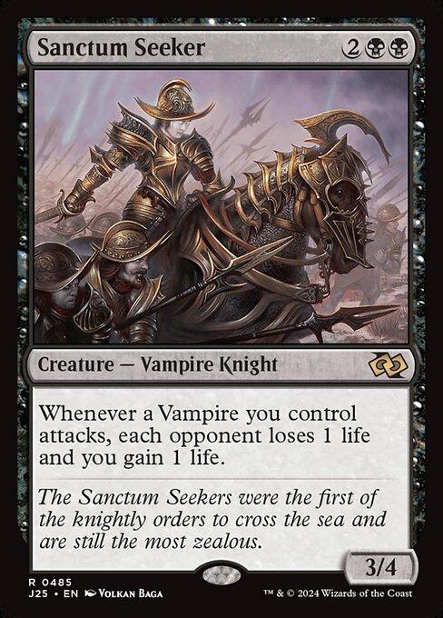 Whenever a Vampire you control attacks, each opponent loses 1 life and you gain 1 life.
