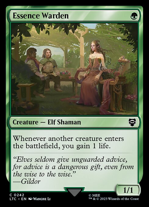 Whenever another creature enters the battlefield, you gain 1 life.