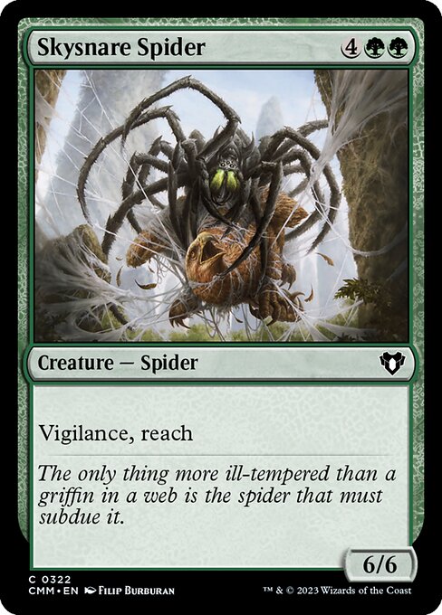 Vigilance (Attacking doesn't cause this creature to tap.)
Reach (This creature can block creatures with flying.)