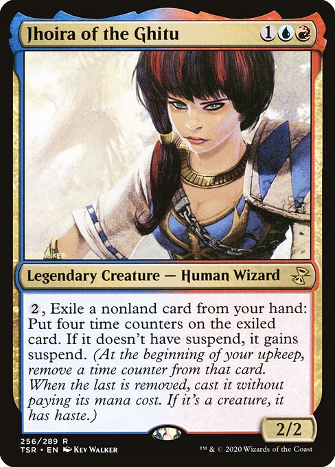 {2}, Exile a nonland card from your hand: Put four time counters on the exiled card. If it doesn't have suspend, it gains suspend. (At the beginning of your upkeep, remove a time counter from that card. When the last is removed, you may cast it without paying its mana cost. If it's a creature, it has haste.)