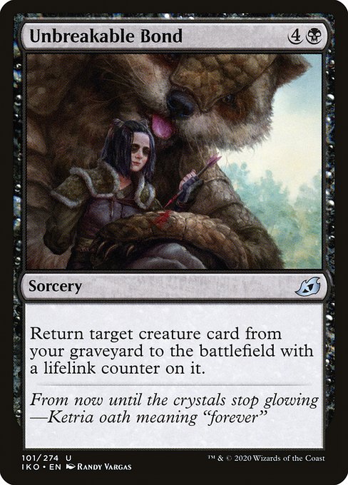 Return target creature card from your graveyard to the battlefield with a lifelink counter on it.