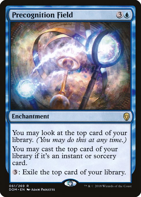 You may look at the top card of your library any time.
You may cast instant and sorcery spells from the top of your library.
{3}: Exile the top card of your library.