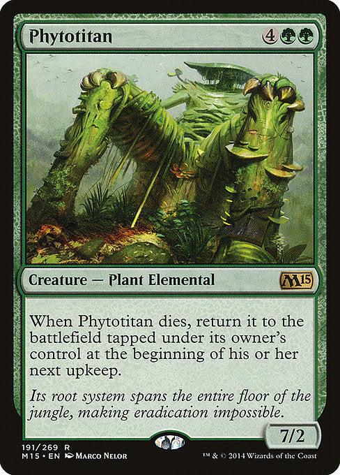 When Phytotitan dies, return it to the battlefield tapped under its owner's control at the beginning of their next upkeep.